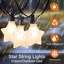 Load image into Gallery viewer, EAMBRITE Star String Lights Outdoor, Waterproof Hanging Star Lights Connectable, 32 FT 10 Stars LED Twinkle Lights for Indoor, Outdoor, Bedroom, Easter, Christmas, Ramadan, Patio, Garden Decorations