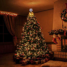 Load image into Gallery viewer, EAMBRITE 10" Hollow Snowflake Christmas Tree Topper with 6 Blue Lights and 12 Cool White Lights for Xmas Tree Decor