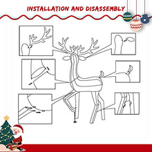 Load image into Gallery viewer, Vanthylit Christmas Lighted Reindeer Outdoor Decoration, Indoor Christmas Pre-lit Reindeer Decor, 5FT Champagne Deer with 100 Warm White Led Lights for Christmas, Xmas, Yard, Garden, Indoor, Outdoor