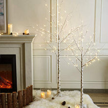 Load image into Gallery viewer, Pack of 2, EAMBRITE 5FT 6FT White Birch Tree Set Christmas Tree Combo Kit Perfect for Home Decor Holiday Party Wedding