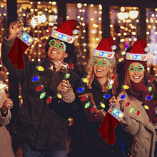 Load image into Gallery viewer, EAMBRITE Ugly Sweater Christmas Party Kit - LED Plush Santa Hats +LED Plush Santa Sock+ LED Christmas Bulb Necklace +Led Chritstmas Tree Eyeglasses Combo