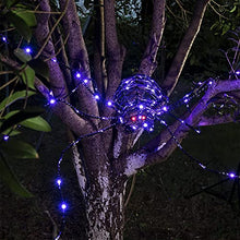 Load image into Gallery viewer, PEIDUO Halloween Giant Spider Decoration Bendable Iron Frame with 81 Flashing Purple Lights 2 Red Lights for Indoor Outdoor Bedroom Party Lawn Garden Décor