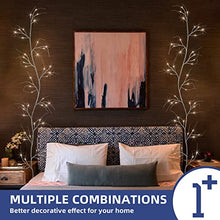 Load image into Gallery viewer, EAMBRITE White Garland Lights 6FT 48 LED Lighted Twig Vine Plug in for Christmas Fireplace Indoor Outdoor Use