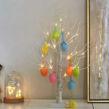 Load image into Gallery viewer, EAMBRITE Easter Egg Tree with Lights Timer Battery Operated White Twig Tree with Easter Decorations Decor for Home and Party (60cm/2ft)