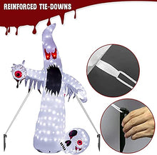 Load image into Gallery viewer, EAMBRITE Halloween Decorations 10FT Inflatable Ghost Outdoor Lights Mains Powered Blow up Yard Decorations Waterproof for Front Door Garden Lawn Party Décor