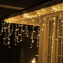 Load image into Gallery viewer, Eambrite Outdoor Christmas Lights 320 LED 32ft Icicle Lights Plug in String Lights Outside Lights with Memory for Home/Party/Christmas Decorations (10m, Warm White)