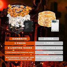Load image into Gallery viewer, EAMBRITE 3PK Halloween String Lights 10FT 30LT LED Ghosts Bats Pumpkins Fairy Lights Battery Powered with 8 Modes Indoor Halloween Decorations