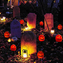 Load image into Gallery viewer, PEIDUO 4PK Halloween Yard Stakes with 20LT Warm White Lights, Pumpkin Pathway Lights for Outdoor Driveway Walkway Garden Lawn Decor, Sidewalk Decorations