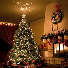 Load image into Gallery viewer, EAMBRITE 23cm Weihnachtsbaumspitze Stern Baum Deckel Hohles Gold Christbaumspitze Mit Rotierendem Magischem Warmweißem Projektor Für Weihnachtsbaum-Dekoration