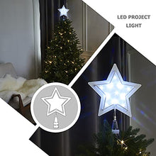 Load image into Gallery viewer, EAMBRITE Double-Layer Star Treetop with Flashing LEDs Christmas Tree Topper Star Lights (27 cm/Cool White)