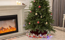 Load image into Gallery viewer, EAMBRITE Lighted Christmas Table Decorations Christmas Train Around Christmas Tree with 22LT Micro Led Multicolor Double-Sided Foldable Train Cut-Outs Tabletop Tree Skirt Lights Battery Powered