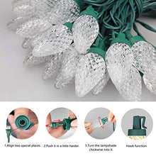 Load image into Gallery viewer, EAMBRITE 50LT C9 Christmas String Lights120V UL Certified for Patio Christmas Tree Garden Yard Indoor and Outdoor, Green Wire