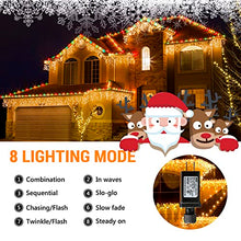 Load image into Gallery viewer, Vanthylit Icicle Lights Outdoor with 320LT Warm White LED Icicle Lights with 8 Modes for Christmas Decorations Outdoor Indoor