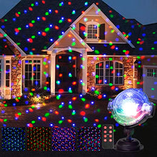 Load image into Gallery viewer, EAMBRITE Multi Activated Party Lights with Remote and Base for Show Club Pub Disco Multi Function Rotating Falling Snow Projector for Xmas Moving Points Landscape Lights for Home Yard Garden