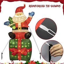 Load image into Gallery viewer, EAMBRITE 5.5FT Light up Inflatable Christmas Santa Claus Mains Powered Blow up Yard Decorations Waterproof for Front Door Garden Lawn Party Décor