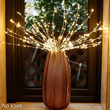 Load image into Gallery viewer, EAMBRITE 18 Inch Wrapped Lighted LED Copper Wire Twig Starburst Light 90 Warm White with Transparent Beads Decorative Home Xmas Wedding