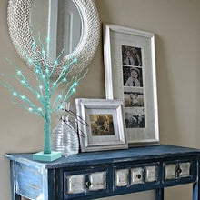 Load image into Gallery viewer, EAMBRITE Blue Easter Tree with Lights Easter Table Decorations Light up Hanukkah Tree Small Twig Tree Battery Operated with Timer for Home Party Spring Decor (2ft/60cm)
