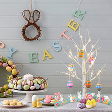 Load image into Gallery viewer, Easter Decorations, EAMBRITE Easter Tree with 10pcs Easter Eggs, Lighted Birch Tree with Timer Battery Powered, Tabletop Centerpiece Spring Decorations for Home(2FT / 24 LED)