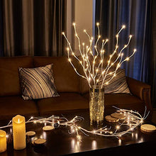 Load image into Gallery viewer, EAMBRITE 3er Set Lichterbaum 60LEDs Wasserdichte Lichterzweige 76CM Warmweißes Zweiglicht rein Weiß Außen-Innen Wohnug deko für Weihnachten Ostern Deko Halloween