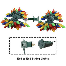 Load image into Gallery viewer, Vanthylit Set of 2 Faceted LED Christmas Lights with Clear Slim C9(Jumbo C7) 50LT Multicolor 50LED String Lights (Colorful)