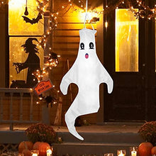 Load image into Gallery viewer, Vanthylit Halloween Hanging Ghost Decoration 43'' Windsock Flag, Halloween Outdoor Decoration for Yard Lawn Porch Pathway Trees