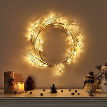 Load image into Gallery viewer, EAMBRITE Christmas Decorations 1.8m White Garland with 48 Warm White Lights Waterproof Pre-Lit Vine Twig Plug in for Indoor Outdoor Home Garden Party Decoration