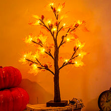 Load image into Gallery viewer, Vanthylit Lighted Fall Tree with 24 LED Thanksgiving Decorations Maple Tree Battery Operated Table Lights Autumn Decorations for Home