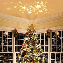 Load image into Gallery viewer, Christmas Tree Topper Lighted Star, Projector Christmas Tree Topper Christmas Decorations, 3D Hollow Sparkling Star Lighted Tree Topper for Christmas Tree Decorations
