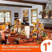 Load image into Gallery viewer, EAMBRITE Fall Tree 24 Inch Maple Tree with 24 LED Timer Battery Operated Autumn Tabletop Tree for Fall Thanksgiving Harvest Wedding Home Halloween Decorations