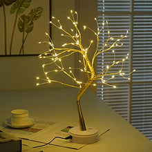 Load image into Gallery viewer, EAMBRITE 20" Tree Lamp Battery and USB Plug Operated Bonsai Tree with 108LT Warm White LED Light Decoration for Home Bedroom Wedding Festival Party Gift