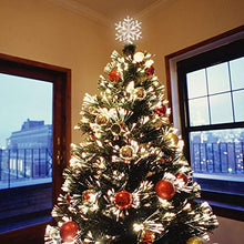 Load image into Gallery viewer, EAMBRITE Crystal Snowflake Tree Topper LED Xmas Treetop with Twinkle Effect Decor for Christmas Tree (24CM)