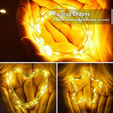 Load image into Gallery viewer, EAMBRITE Fairy Light Battery Operated with 8 Modes 50 LEDs String Lights Copper Wire Light Waterproof for Outdoor Garden Decor Indoor Wedding Party Bedroom Decorations (16ft, Warm White)