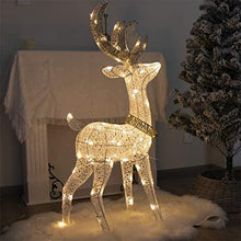 Load image into Gallery viewer, Vanthylit Christmas Decorations, 48'' White Standing Deer with 70 Warm White LED Lights for Christmas Lights Outdoor Decor