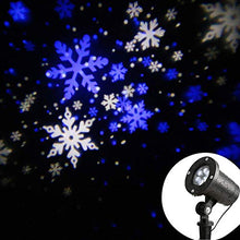 Load image into Gallery viewer, EAMBRITE Christmas Projector Lights LED White/Blue Rotating Snowflake Snowstorm Projector Light with Snowfall for Birthday Wedding Theme Party Garden Home Winter Outdoor Indoor Decor