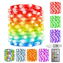 Load image into Gallery viewer, DELICHTER Lichterkette,100 LEDs bunt Lichterkette mit USB-Betrieben heller Glühbirnen,LED RGB deko für Party,Fest, Innen,Außen,Wand,Weihnachten