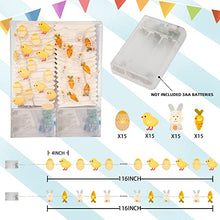 Load image into Gallery viewer, PEIDUO Easter Decoration Lights, 10FT 60LT/pc Battery Operated Set of 2 Easter String Lights with Timer for Patio Yard Fireplace Party Easter and Spring Decor