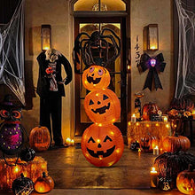 Load image into Gallery viewer, Eambrite Halloween Light up Inflatable Pumpkins with Orange Leds Mains Powered Blow up Halloween Outdoor Decorations Waterproof for Front Door Garden Yard Lawn Party Decor …