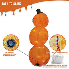 Load image into Gallery viewer, Eambrite Halloween Light up Inflatable Pumpkins with Orange Leds Mains Powered Blow up Halloween Outdoor Decorations Waterproof for Front Door Garden Yard Lawn Party Decor …