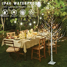 Load image into Gallery viewer, EAMBRITE 6FT 88LT Warm White LED Winter Artificial Birch Wedding Christmas Home Decorative Tree Light for Indoor and Outdoor Use