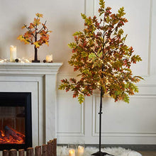 Load image into Gallery viewer, EAMBRITE 6FT LED Lighted Floor Standing Maple Tree with 144 Warm White LED Pre lit Artificial Fall Tree Plug in for Home Holiday Thanksgiving Birthday Wedding Party Decor