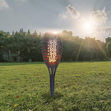 Load image into Gallery viewer, EAMBRITE 4PCS Outdoor Solar Torch Lights Waterproof Landscape Garden Pathway Light with Vivid Dancing Flickering Flames, with Auto On/Off Dusk to Dawn, for Christmas Lights Decoration