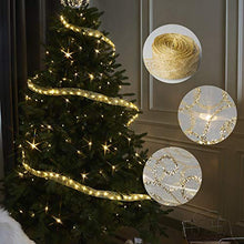 Load image into Gallery viewer, EAMBRITE Golden Ribbon Fairy String Lights Wedding Themed Decorative Lights 19.7FT 120 Micro LED Christmas Golden Bow Topper for Xmas Tent Wedding Nursery Bedroom Party Birthday