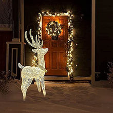 Load image into Gallery viewer, EAMBRITE Christmas Reindeer Light up Deer Deocrations Mains Powered LED Twinkling Reindeer for Home and Garden - Large 1.2m, Warm White
