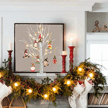 Load image into Gallery viewer, PEIDUO Christmas Decorations Indoor 2FT 24LT Lighted Birch Tree with 8 Christmas Gnome Ornaments Battery Powered with Timer for Home Table Party Festival Wedding Decor