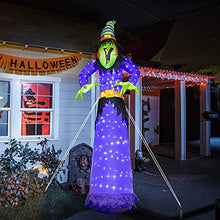Load image into Gallery viewer, Eambrite Halloween inflatables Decorations 10FT Inflatable Witch Outdoor Lights Mains Powered Blow up Yard Decorations Waterproof for Front Door Garden Lawn Party Décor