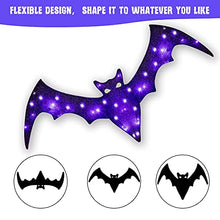 Load image into Gallery viewer, EAMBRITE Halloween Window Lights 4FT Giant Bat Light with 30 Purple Lights Waterproof Window Silhouette Light Decoration for Wall Window Porch Yard Fireplace Outdoor Halloween Decor