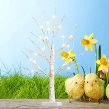 Load image into Gallery viewer, PABIPABI Easter Tree with Lights, Birch Tree with LED Lights, Easter Decorations Battery Operated Tabletop Centerpieces for Home (Easter egg not included)