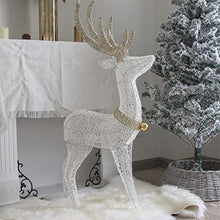 Load image into Gallery viewer, Vanthylit Christmas Decorations, 48'' White Standing Deer with 70 Warm White LED Lights for Christmas Lights Outdoor Decor