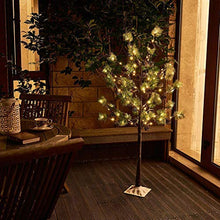 Load image into Gallery viewer, EAMBRITE Pre Lit Faux Norway Pine Tree with Pine Cones Realistic 5FT 112LT Christmas Tree Decor Christmas Wedding Party Holiday