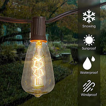 Load image into Gallery viewer, Vanthylit Patio String Lights Outdoor Waterproof, Incandescent String Lights Decor for Outside, Edison Lights Bulbs Outdoor Balcony